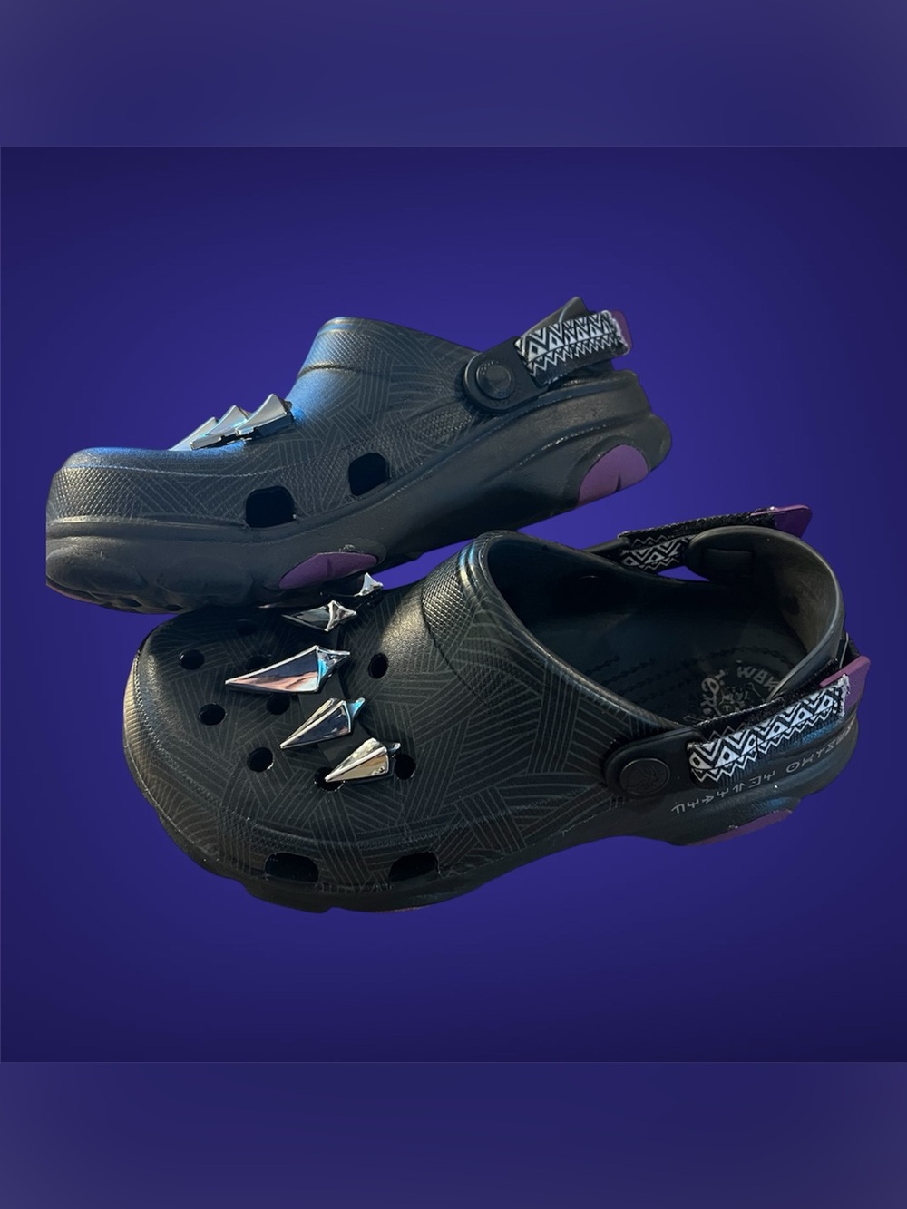 Crocs X Black Panther Marvel Clogs Size Youth J Womens 8 M 6